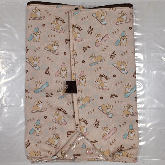 Waterproof Corgi Extra Large Travel Tote Luggage Weekender Duffel Trolley Sleeve - Picture 9 of 13